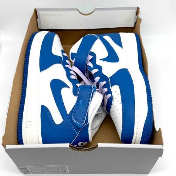 Nike Womens Air Force 1 Mid Shoes Sz 10.5 Military Blue Doll New DX3721-100 - Picture 10 of 12